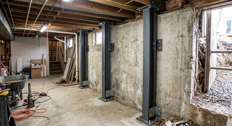 Basement Stabilization in Milford, NH
