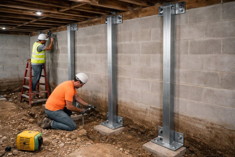 Basement Stabilization in Milford, NH