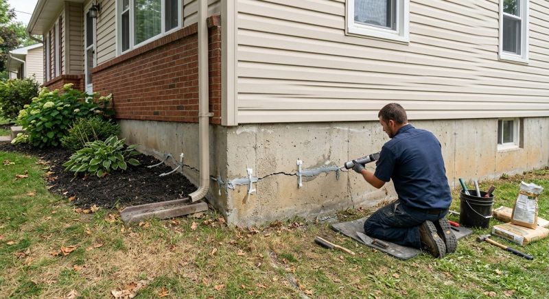 Cracked Foundation Repair in Chelmsford, MA