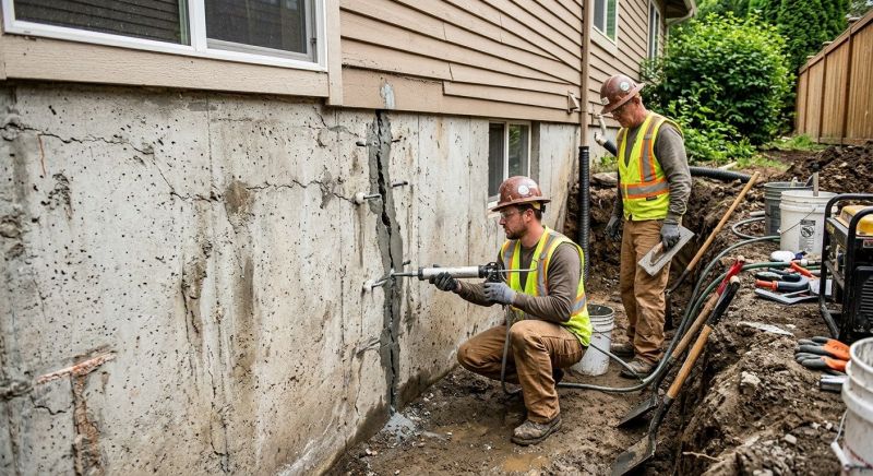 Cracked Foundation Repair in Dunstable, MA