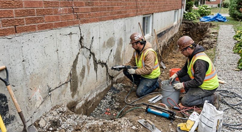 Cracked Foundation Repair in Hillsborough, NH
