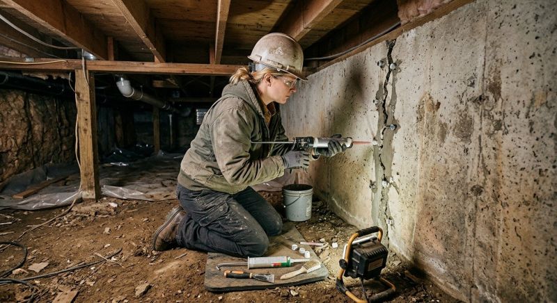 Cracked Foundation Repair in New Ipswich, NH