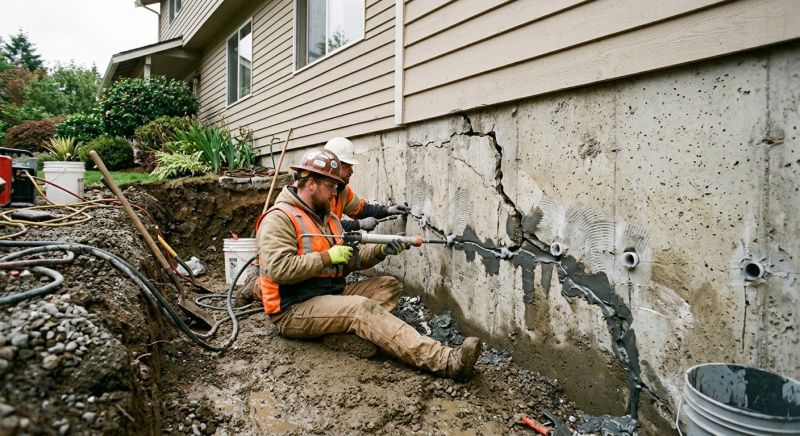 Cracked Foundation Repair in Rockingham County, NH