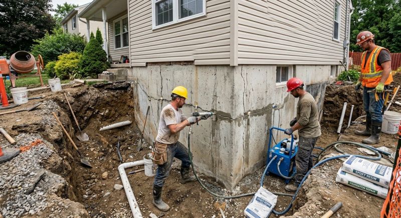 Cracked Foundation Repair in Wilton, NH