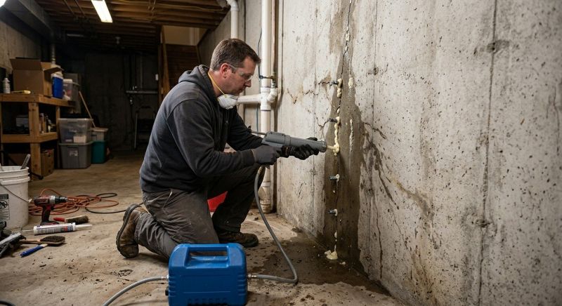 Cracked Foundation Repair in Wilton, NH