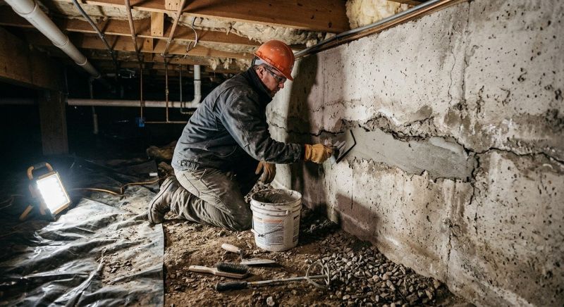 Cracked Foundation Repair in Wilton, NH