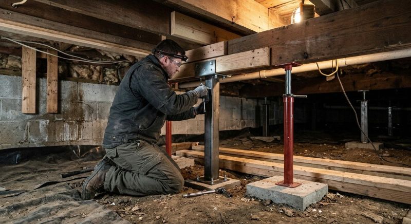 Crawlspace Structural Repair in Milford, NH