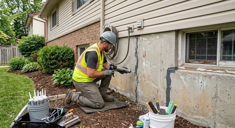 Foundation Crack Sealing in Milford, NH