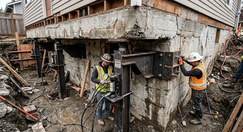 Foundation Lifting in Lowell, MA