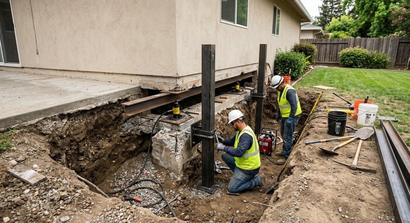 Foundation Pier Repair in Milford, NH