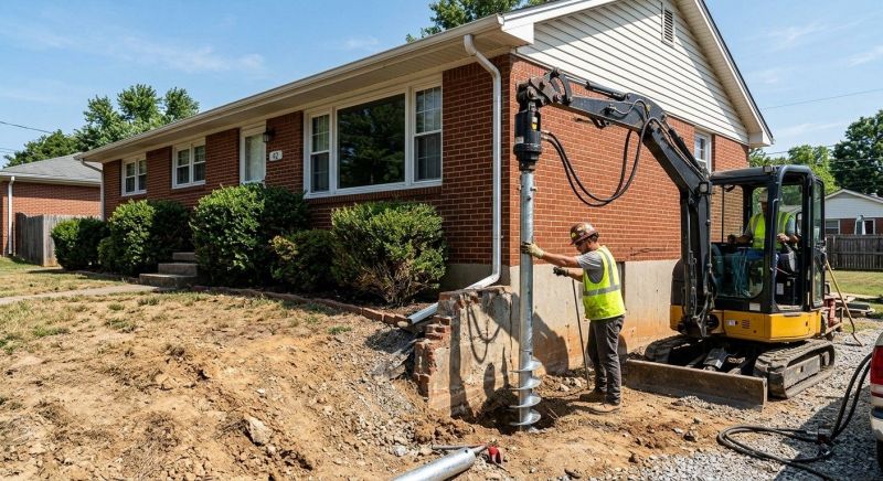 Helical Pile Installation in Milford, NH