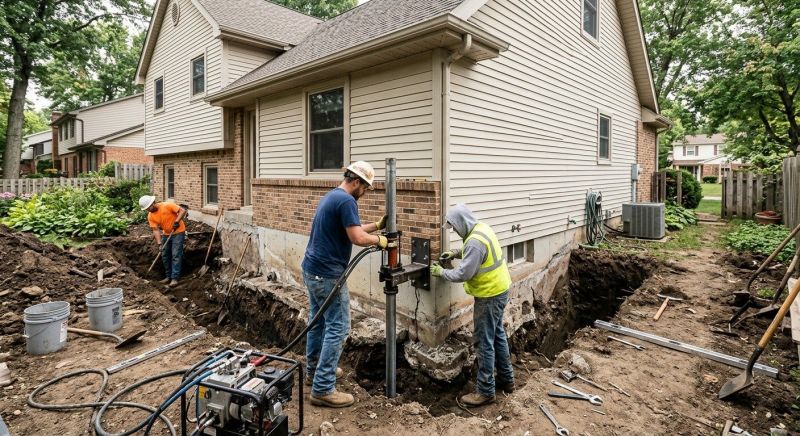 House Foundation Repair in Fitchburg, MA