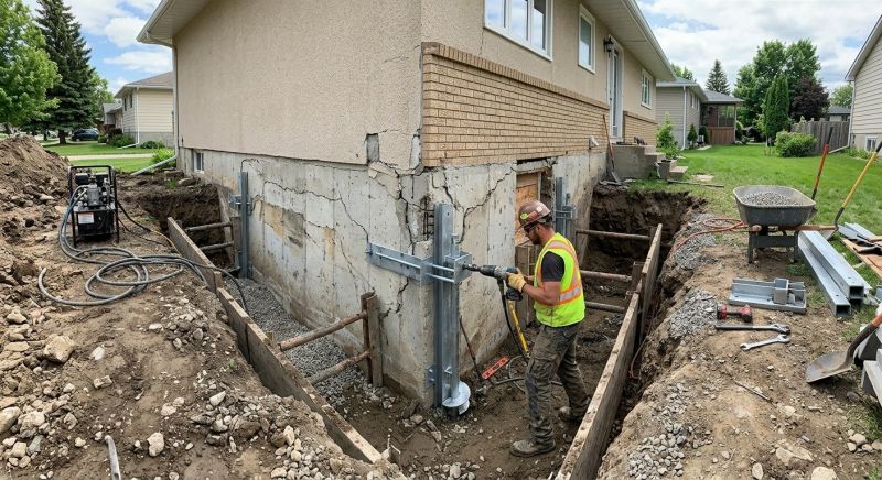 House Foundation Repair in North Chelmsford, MA