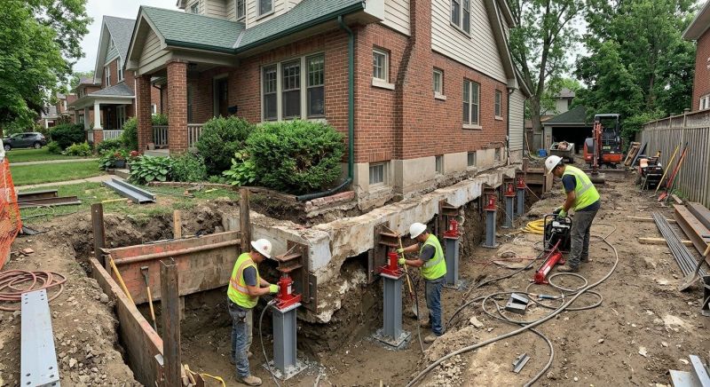 House Underpinning in Milford, NH