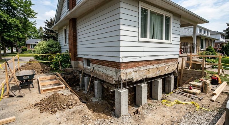 House Underpinning in Milford, NH