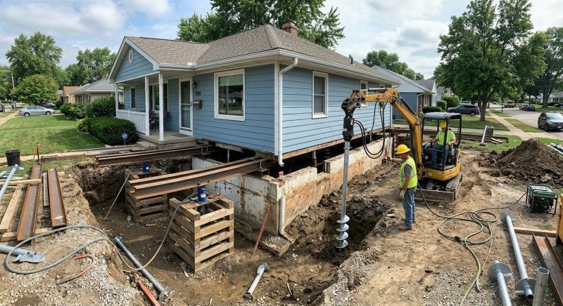 House Underpinning in Milford, NH