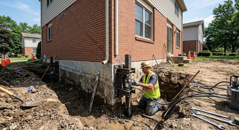 Sinking Foundation Repair in Hillsborough, NH