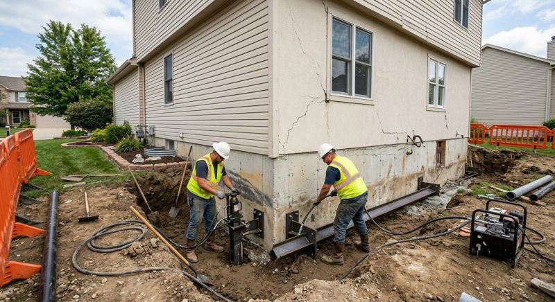Sinking Foundation Repair in Hooksett, NH
