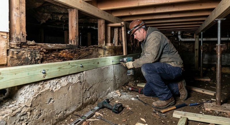 Sinking Foundation Repair in Shirley, MA