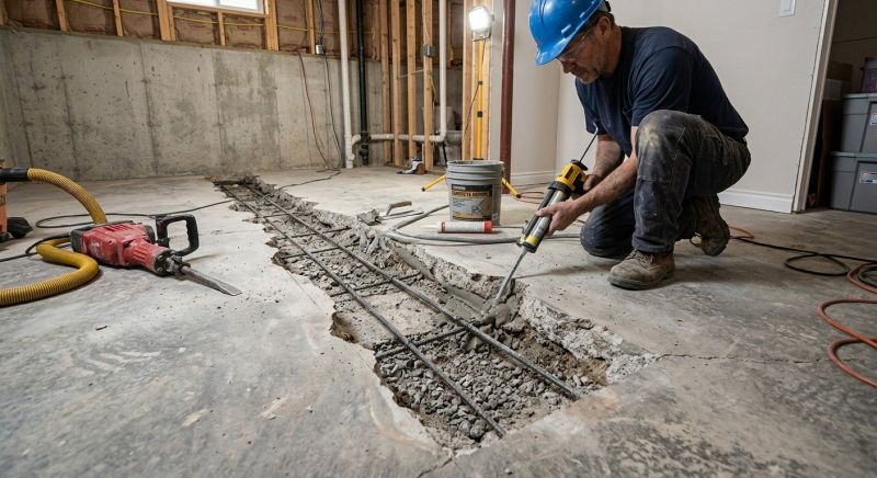 Slab Foundation Repair in Milford, NH